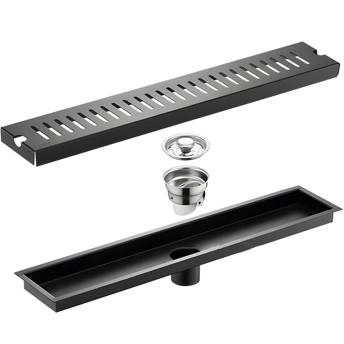 Black Stainless Steel Rectangular Shower Drain