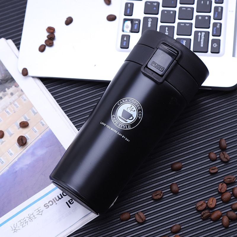 Black Vacuum Insulated Stainless Steel Travel Cup Flask variant image 2