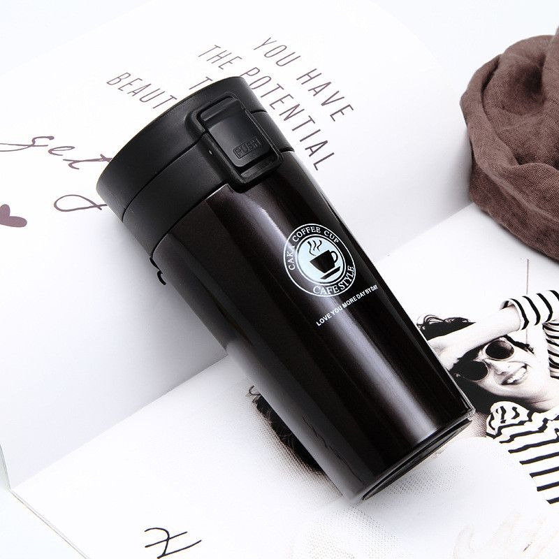 Black Vacuum Insulated Stainless Steel Travel Cup Flask variant image 3