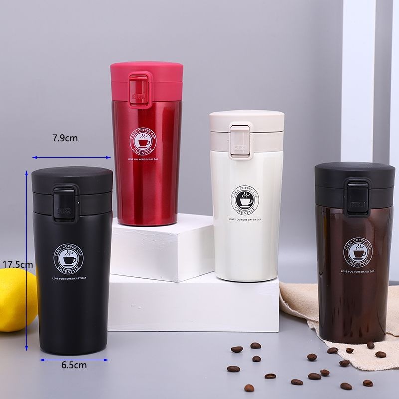 Black Vacuum Insulated Stainless Steel Travel Cup Flask variant image 5