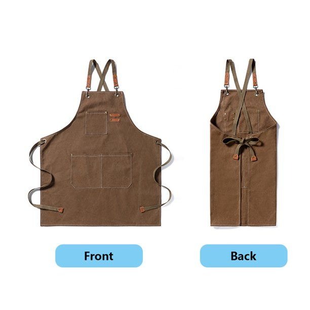 Brown Cross-Back Cooking & Work Apron variant image 3