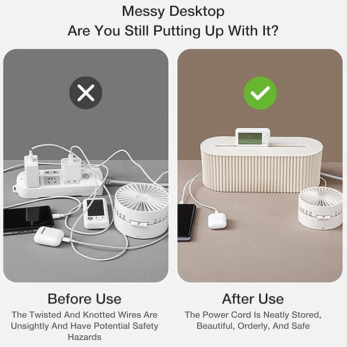 Cable Management Box – Plastic Cord Organizer & Power Strip Cover for Wires and Cables variant image 4