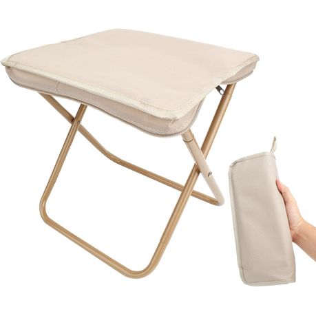 Camping Stool, 12in Tall Folding Stool with Carry Bag