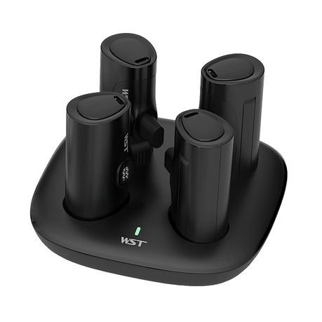 Capsule Charging Power Bank with Charge Stand Phone Holder 5000 mAh x4 - Black
