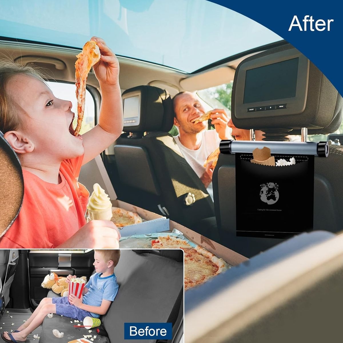 Car Back Seat Organizer Car Trash Storage Device variant image 2