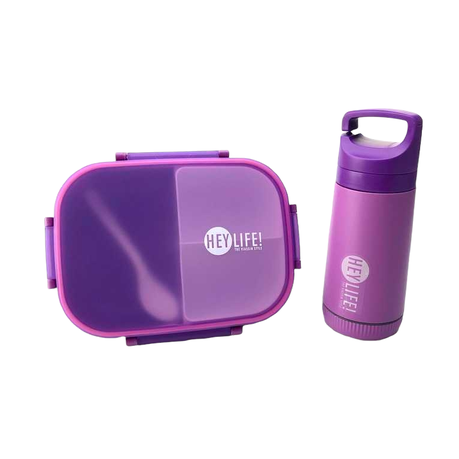 Colorful Sealed 3-Grid Lunch Box Water Bottle Combination Set