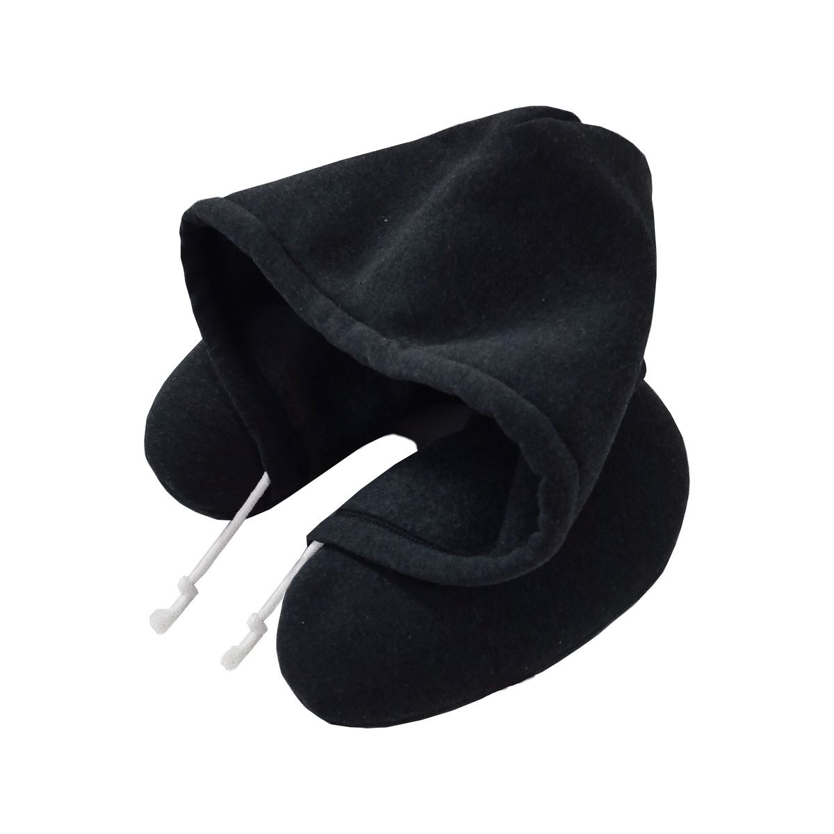Compact Head & Neck Support Travel Pillow for Sleeping Rest - Black