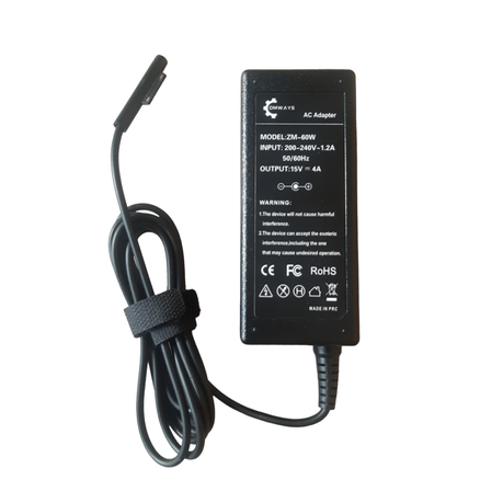 Comways - Replacement Charger For Microsoft Surface Book / Pro - 60W 15V 4A