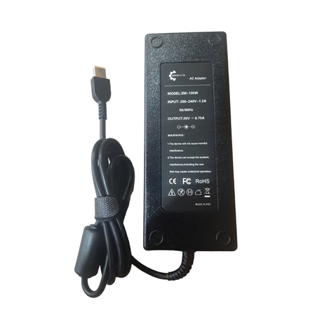Comways - Replacement Laptop Charger For Lenovo (USB PIN) 20V 6.75A - 135W