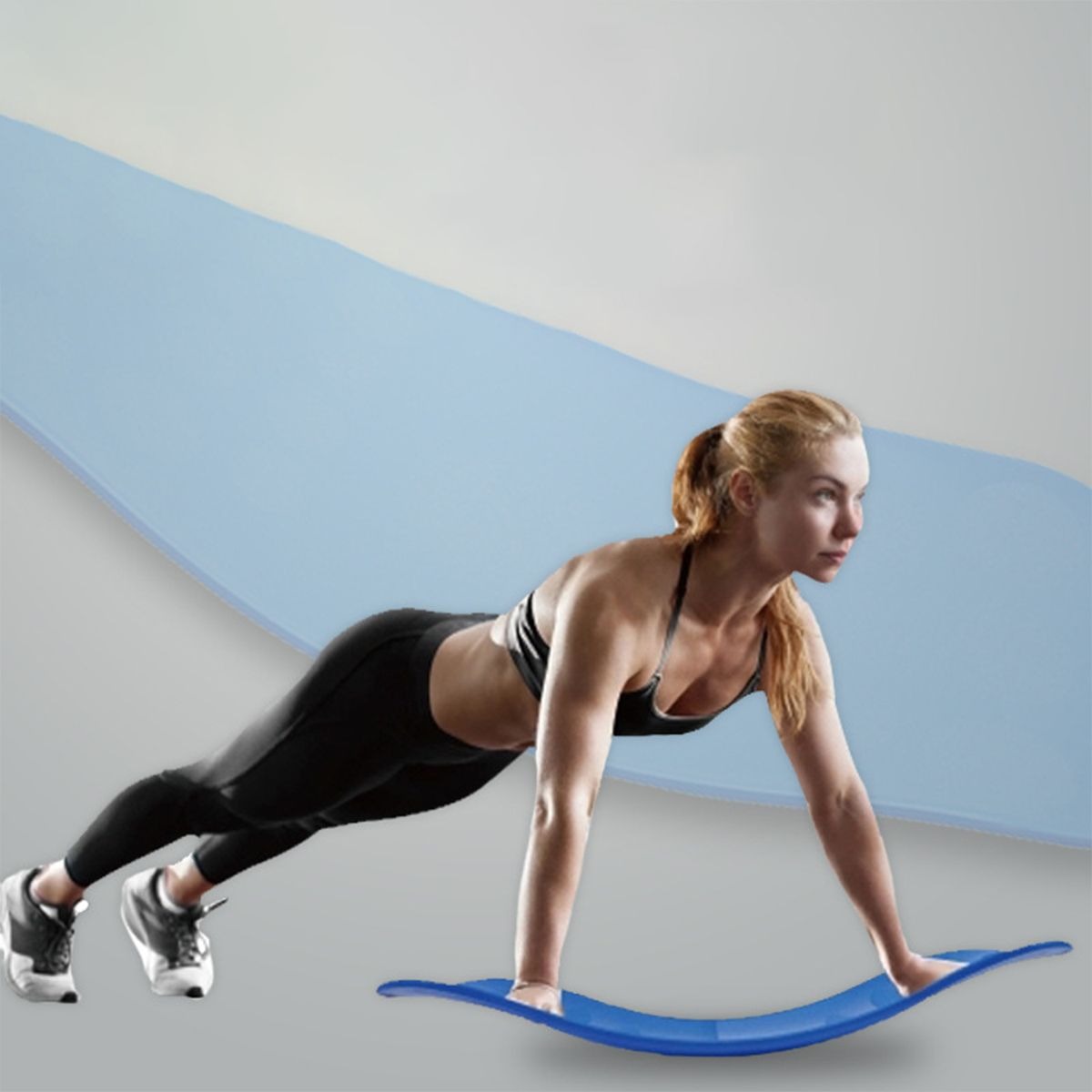 Core Strength Workout Fitness Balance Board - Blue variant image 2