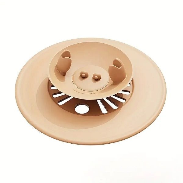 Crab-Shaped Silicone Cup Lids - Brown