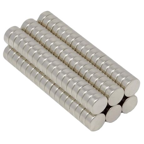 Craft DIY Multifunctional Mini Silver Magnets Set of 100 (6mm)