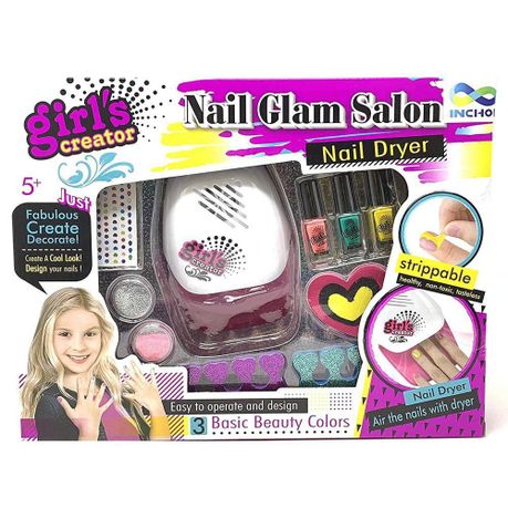 Cute Girls Glam Salon Fun Nail Polish Dryer Kit