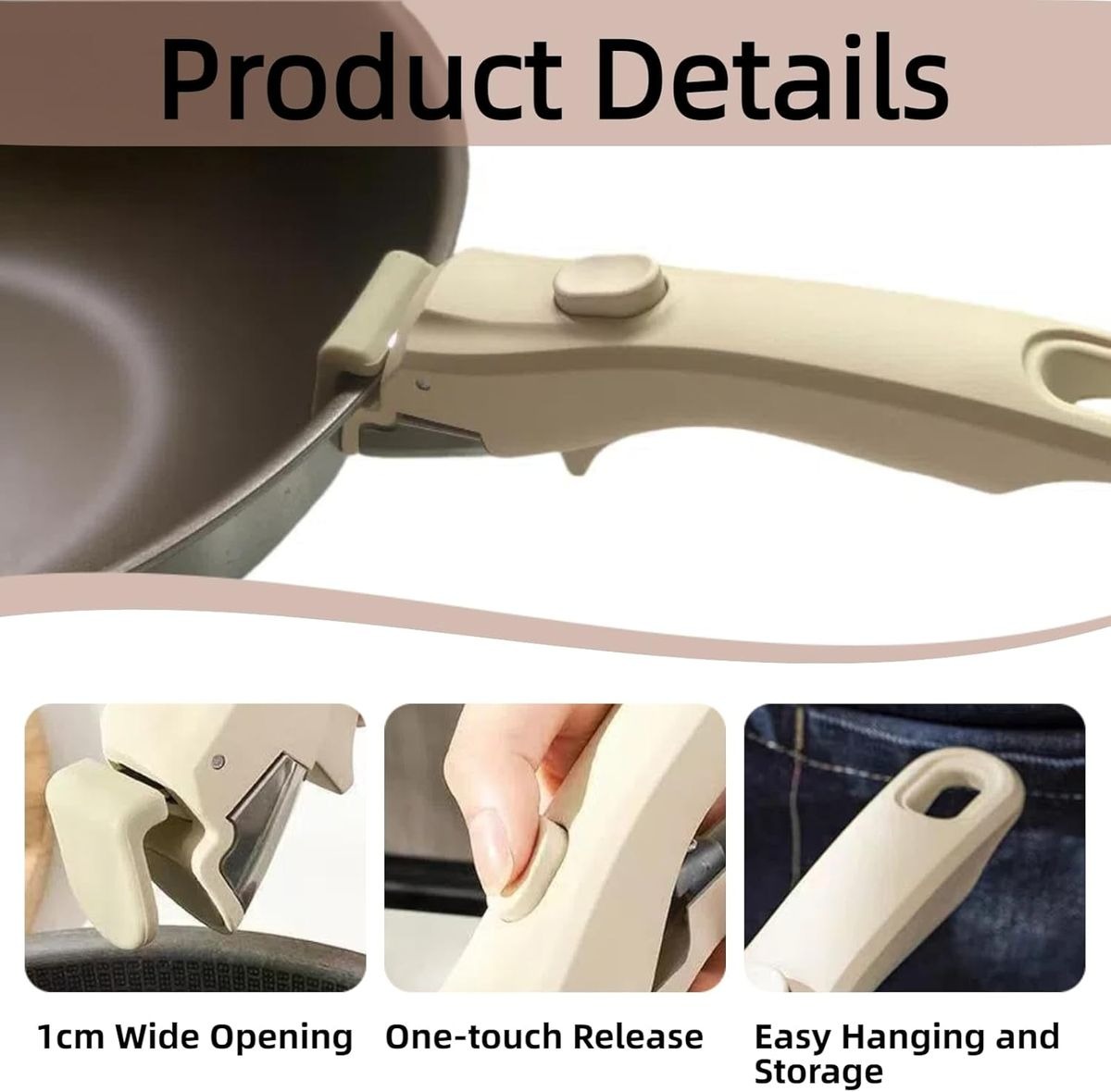 Detachable Pan Handle Heat Resistant Replacement Pan Gripper variant image 3