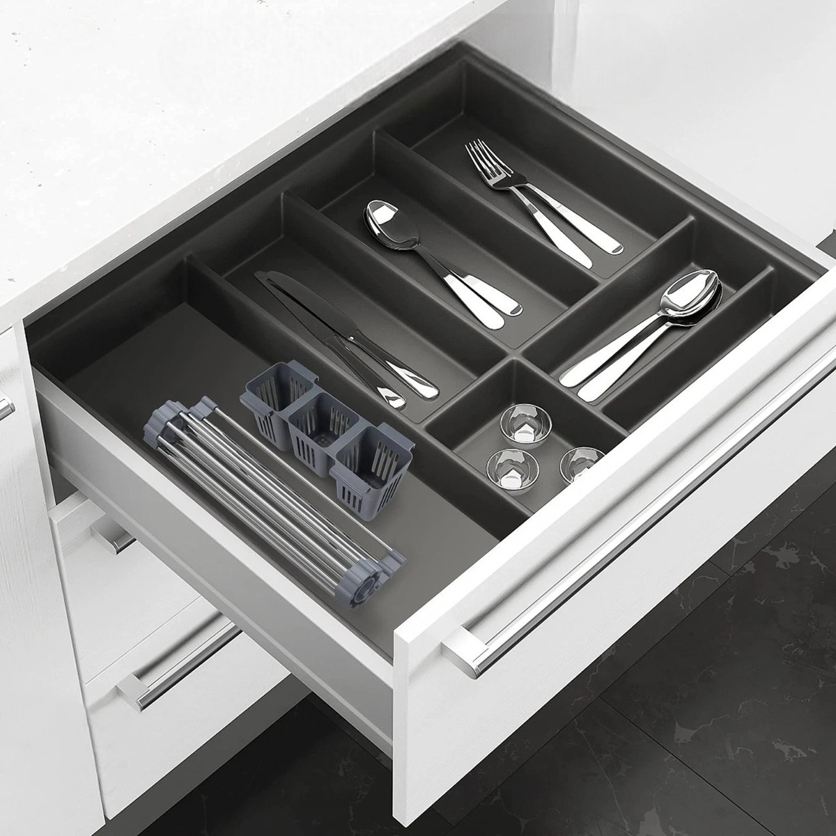 Expandable Roll-Up Dish Drying Rack for Kitchen Sink variant image 4