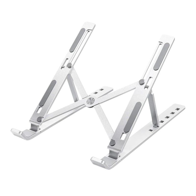 Foldable Adjustable Laptop Stand for Desk - Silver