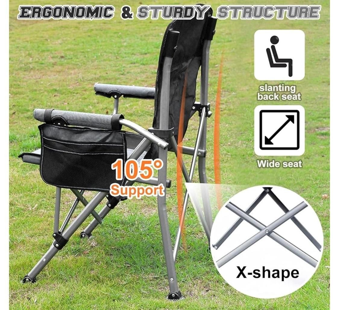 Foldable Camping Chair with Cup Holder and Carry Bag variant image 2
