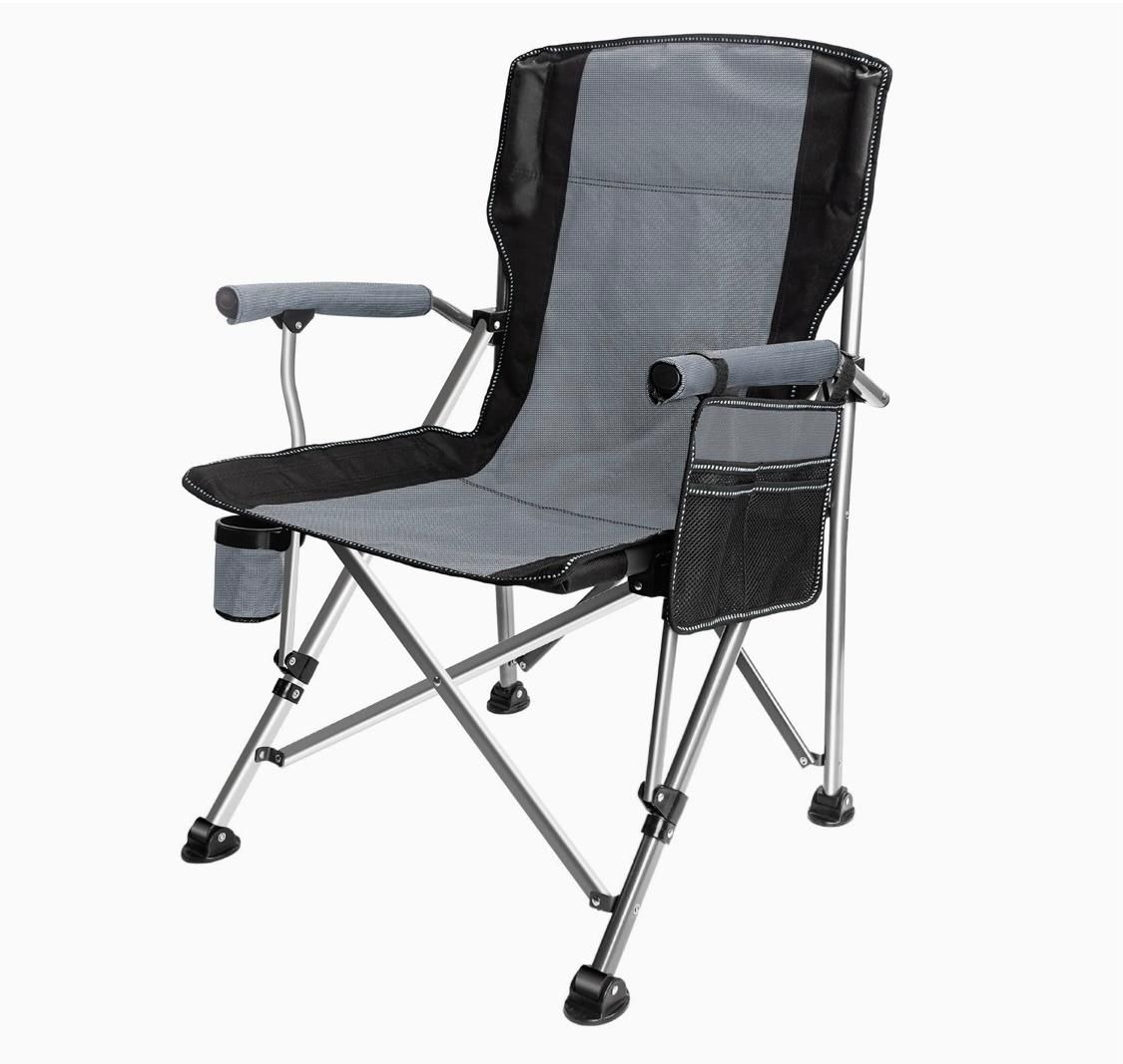 Foldable Camping Chair with Cup Holder and Carry Bag