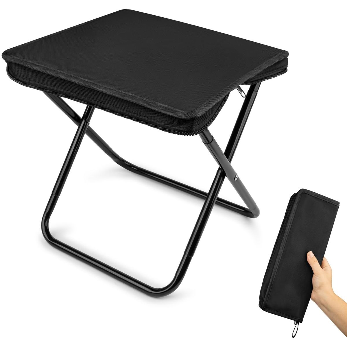 Folding Camping Stool Mini Fishing Chair Outdoor portable Stool Travel Gear variant image 2