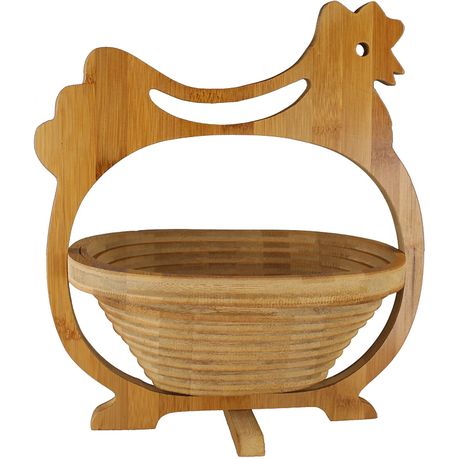 Folding Chicken Fruit Bamboo Basket