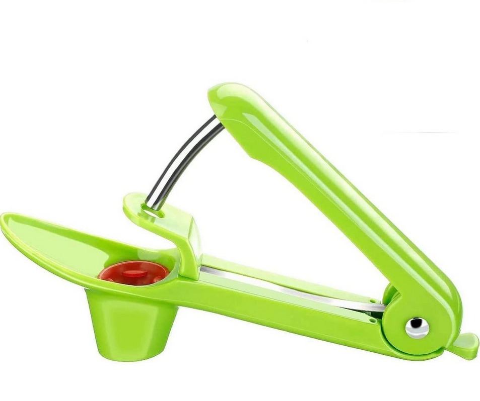 Fruit Pitter Tool for Cherries and Olives – Green Color