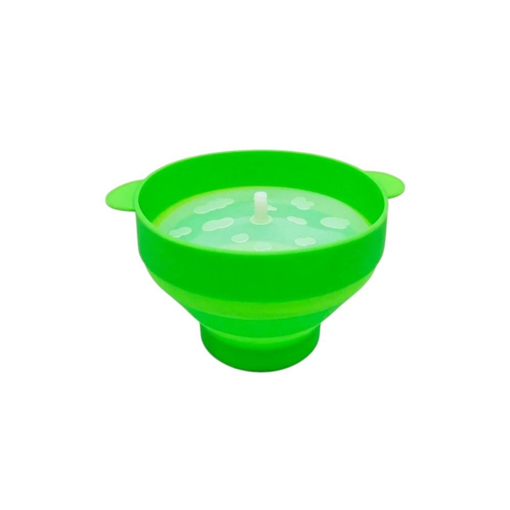 Green Collapsible Silicone Microwave Popcorn Maker Bowl