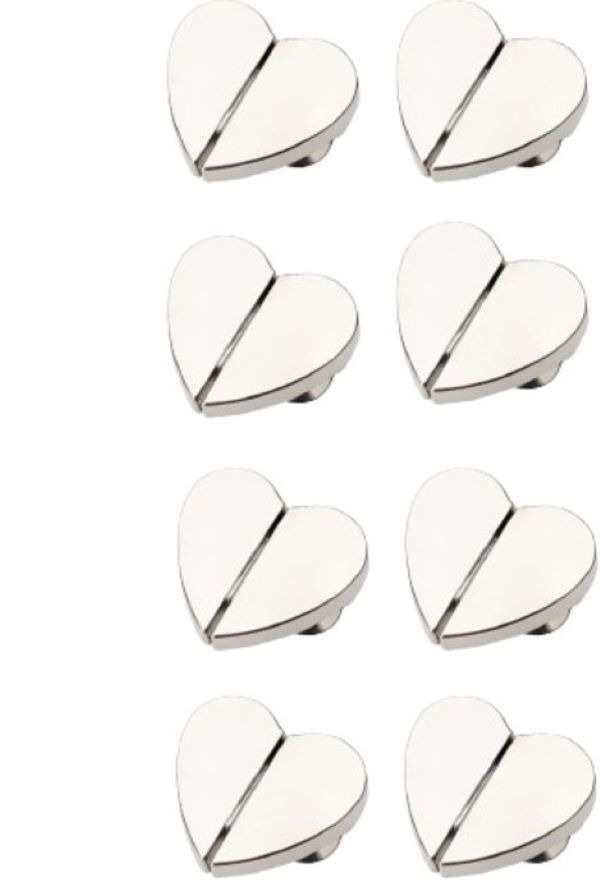 Heart-Shaped Magnetic Curtain Tiebacks – 8 Piece Set