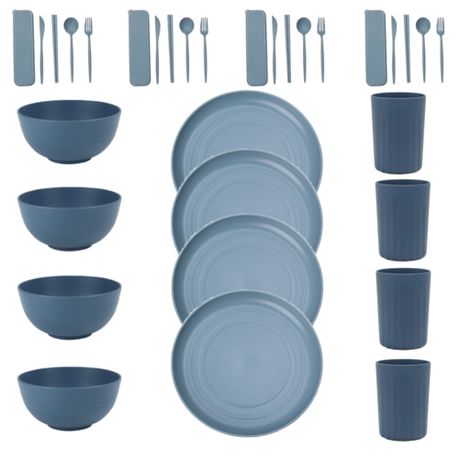 Home Eco Friendly Dinnerware Bright Set of 32