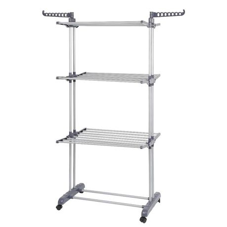 Home Laundry Standing Hanger Clothing Drying Rack Fold Away