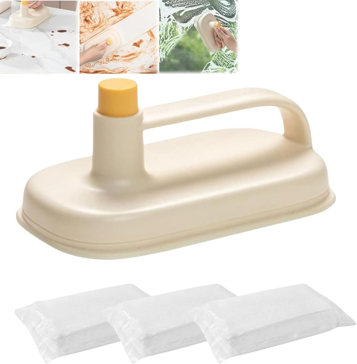 Kitchen Dishcloth Handle Kit with 50 Disposable Cleaning Cloths variant image 2