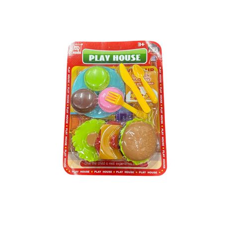 Kitchen Play House Food Toy Simulation Burger, Donuts, and Chicken Nuggets