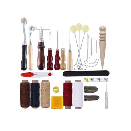 Leather Craft Hand Tool Kit Hand Stitching Sewing Tool Kit-31 PCS