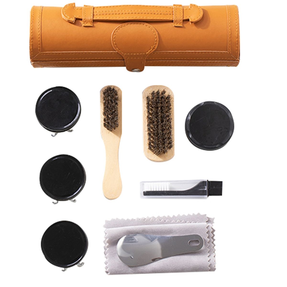Leather Shoe Shine Kit – 10 Piece Shoe Care Set