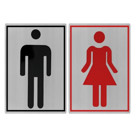 Male & Female Bathroom Signs - Pack of Two