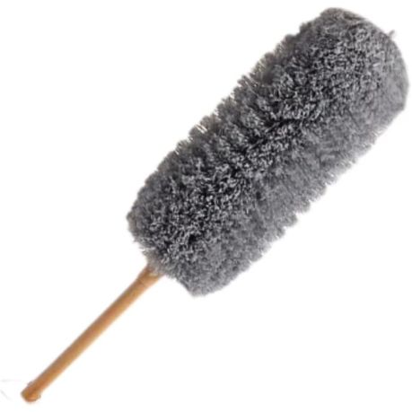 Microfiber Feather Duster Dusting Wand Cleaning Tool Bendable Head - Grey 