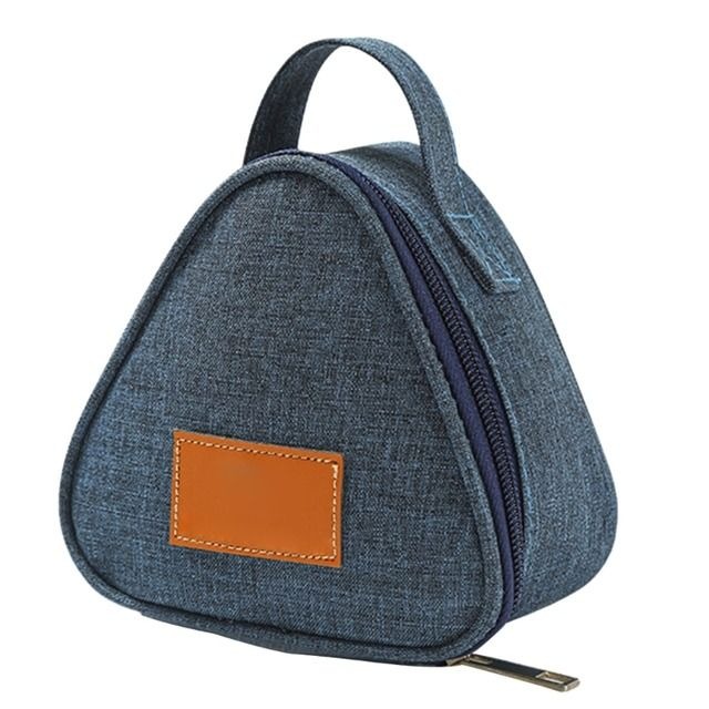Mini Triangular Insulated Lunch  Bag - Blue