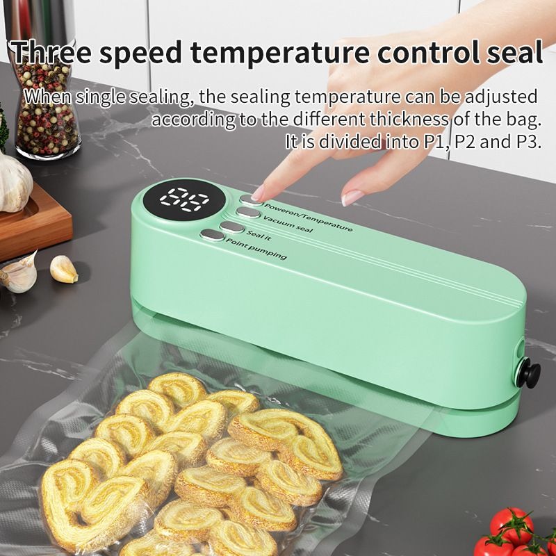 Mini vacuum sealing machine with USB rechargeable for compact storage variant image 4