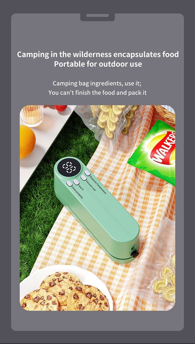 Mini vacuum sealing machine with USB rechargeable for compact storage variant image 5