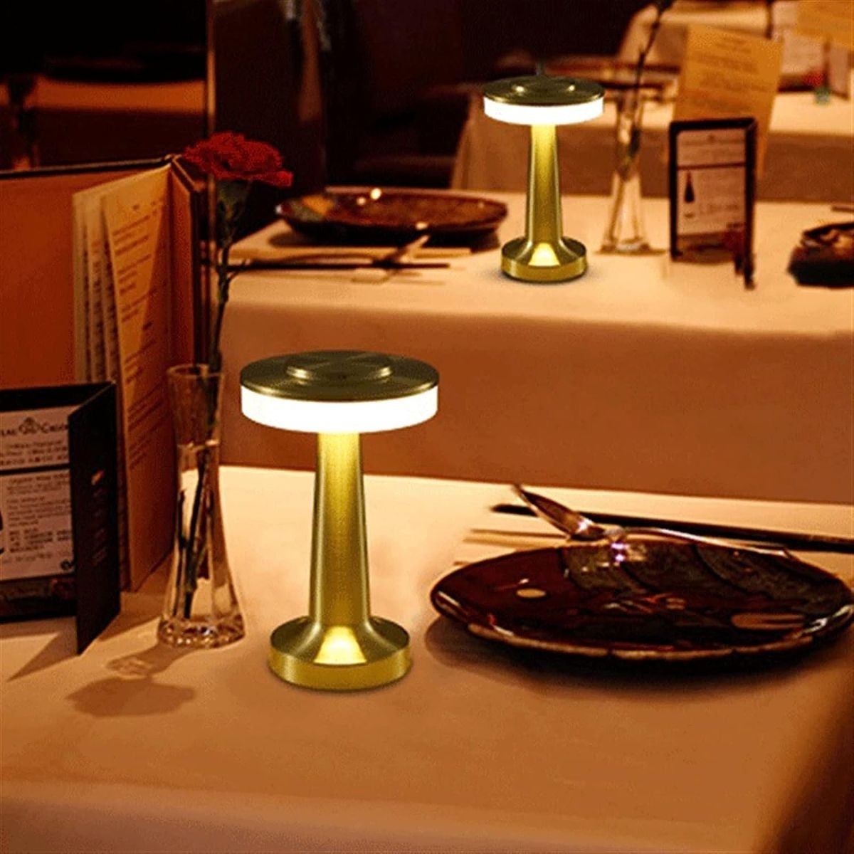 Modern Metal LED Desk Lamp - Gold variant image 2