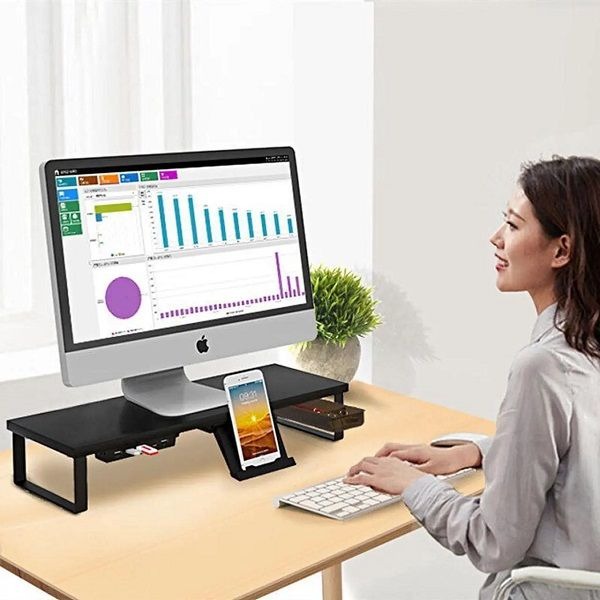 Multi-Function Laptop Stand with USB Charger, Organizer & Phone Holder variant image 3