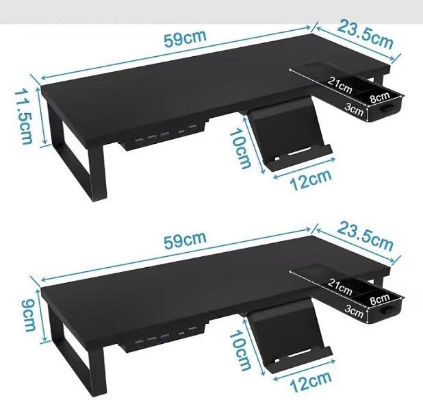 Multi-Function Laptop Stand with USB Charger, Organizer & Phone Holder variant image 4