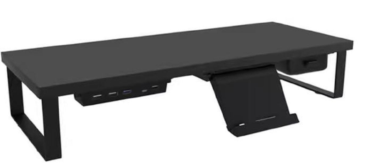 Multi-Function Laptop Stand with USB Charger, Organizer & Phone Holder