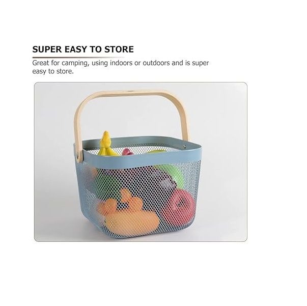 Multi-Purpose Blue Mesh Wire Storage Basket for Home & Office variant image 2