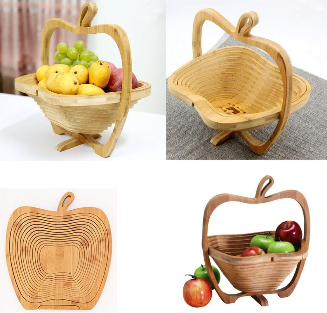 Multifunctional Bamboo Foldable Fruit Basket variant image 4