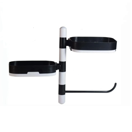 Multifunctional Rotating Soap Shelf- (Black & White)