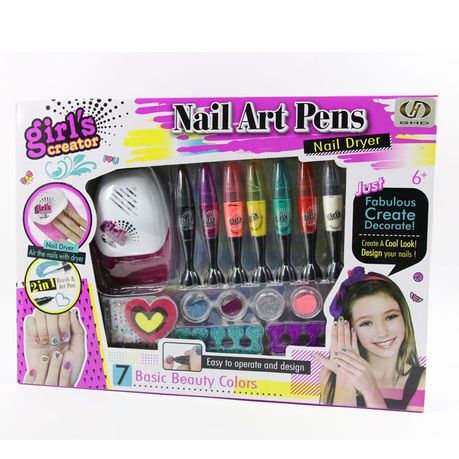 Nail Art Pens - Set - With Nail Dryer