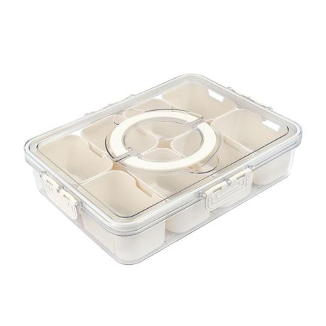 Non-slip Base 8 Compartments Snack Storage Container
