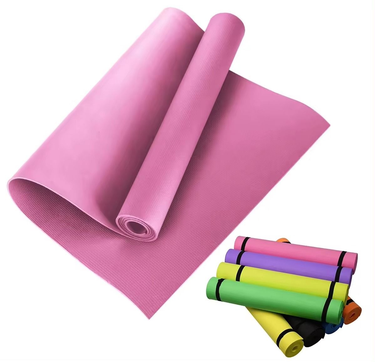 Non-Slip Soft Eco Friendly Thicker NBR Yoga Mat - Pink variant image 4
