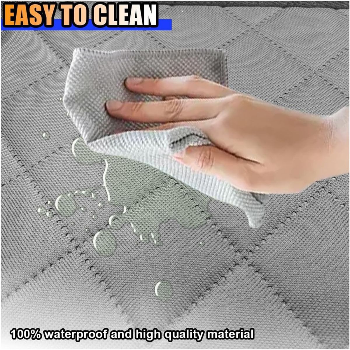 Non-Slip Waterproof Pet Front Seat Protector - Grey variant image 5