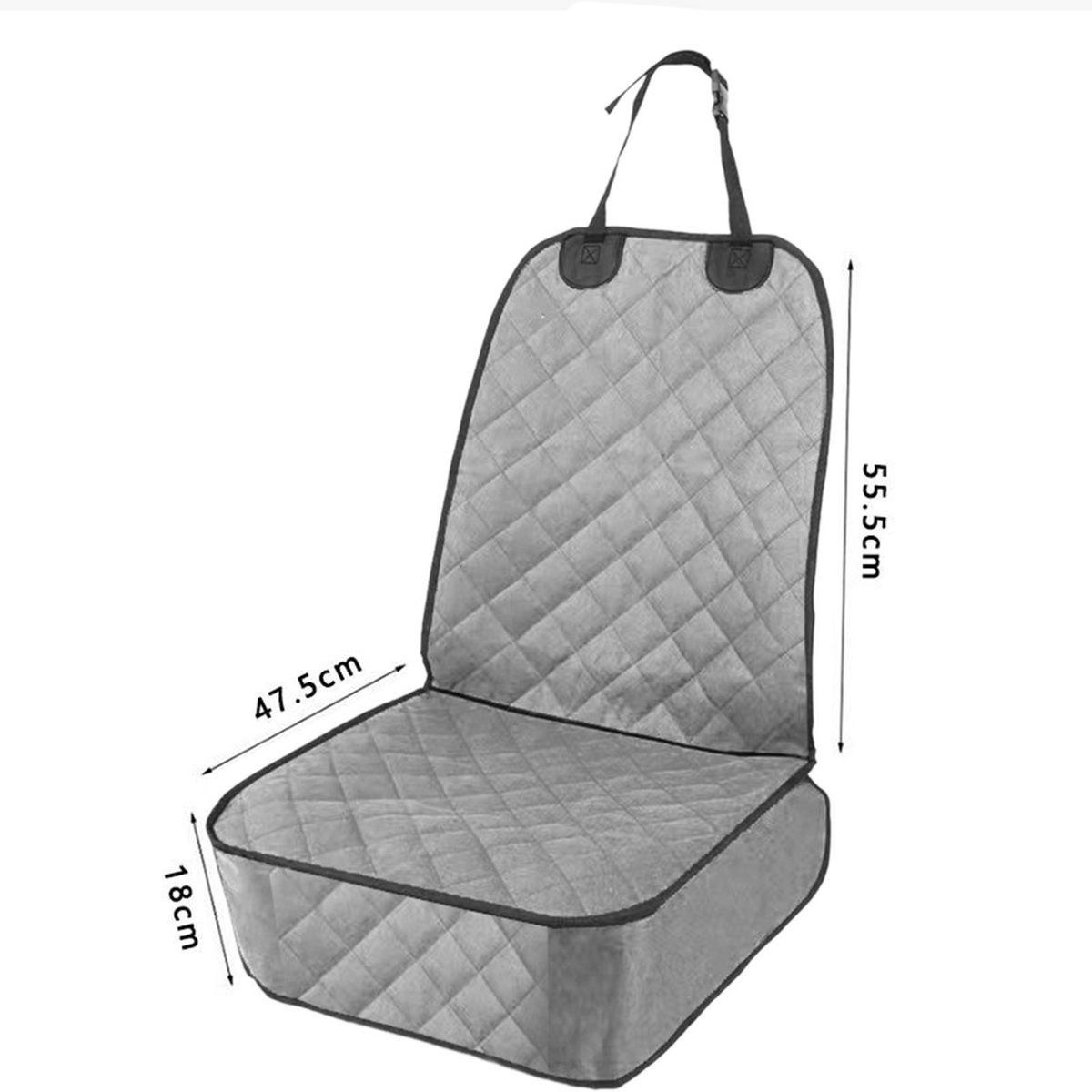 Non-Slip Waterproof Pet Front Seat Protector - Grey variant image 6